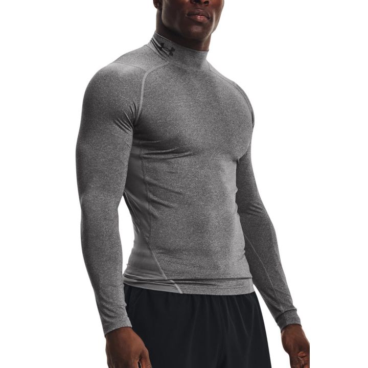 Men's HeatGear Mock Long Sleeve  - 3 buty zapaśnicze ubrania kostiumy