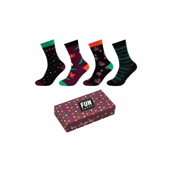 Skarpety FUNSOCKS UNISEX AUTUMN SOCKS BOX 4P  - 1 buty zapaśnicze ubrania kostiumy