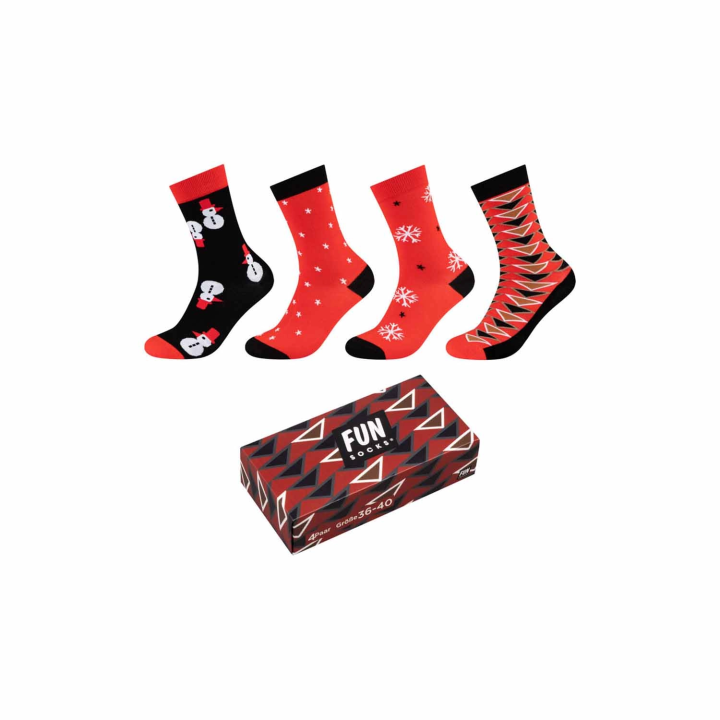 Skarpety FUNSOCKS UNISEX CHRISTMAS SOCKS BOX 4P  - 1 buty zapaśnicze ubrania kostiumy