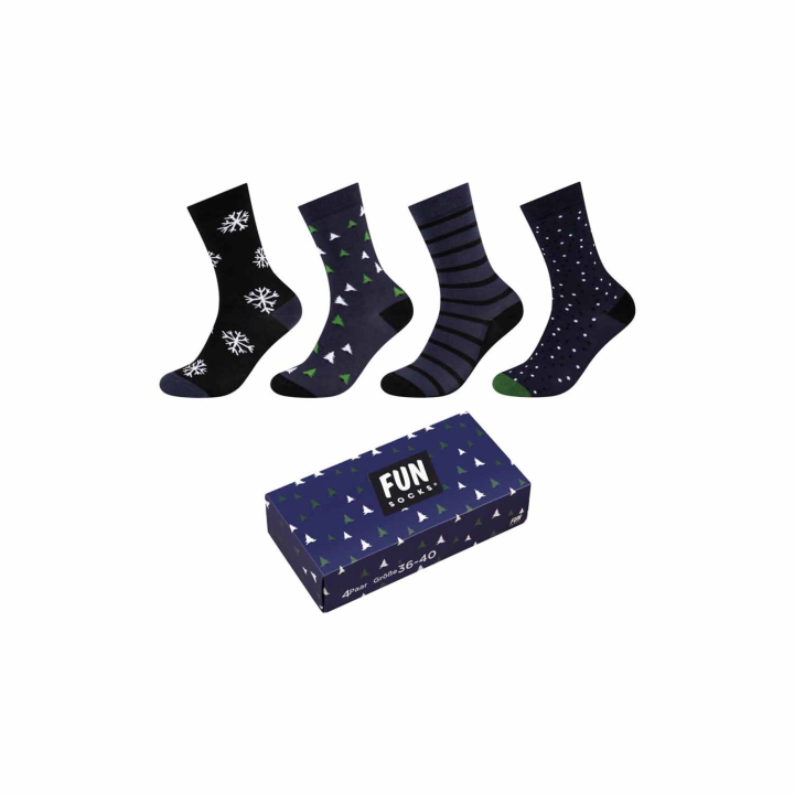 Skarpety FUNSOCKS UNISEX CHRISTMAS SOCKS BOX 4P  - 1 buty zapaśnicze ubrania kostiumy