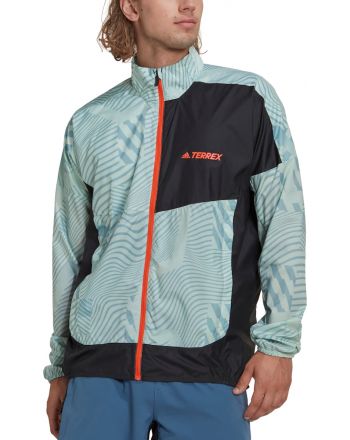 Terrex Trail Running Printed Wind Jacket Adidas - 1 buty zapaśnicze ubrania kostiumy