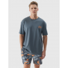 Męski t-shirt oversize z nadrukiem 4F 4F - 3 buty zapaśnicze ubrania kostiumy