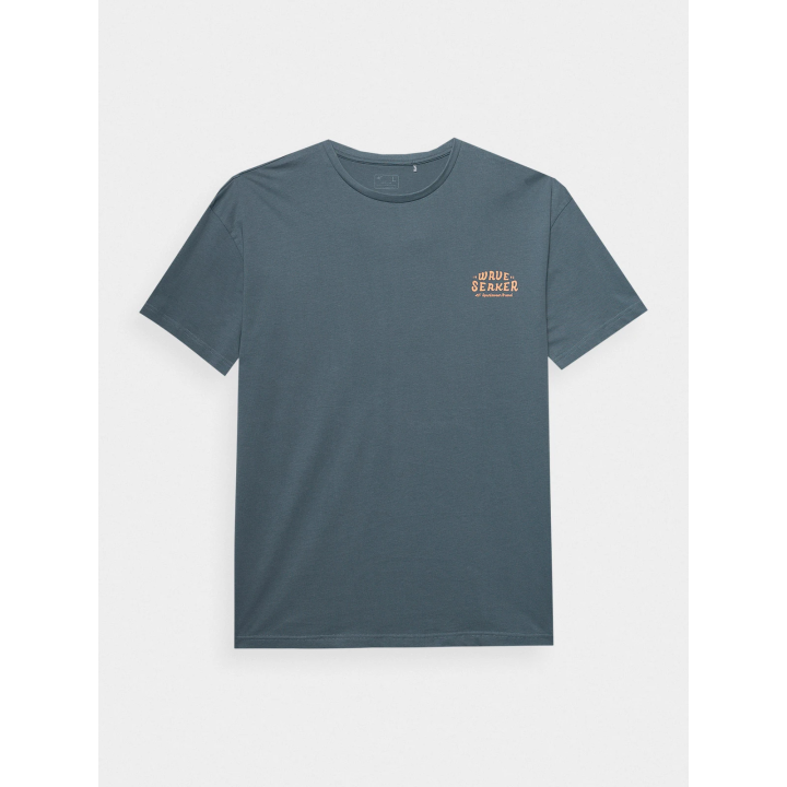 Męski t-shirt oversize z nadrukiem 4F 4F - 6 buty zapaśnicze ubrania kostiumy