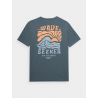 Męski t-shirt oversize z nadrukiem 4F 4F - 7 buty zapaśnicze ubrania kostiumy