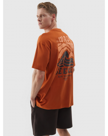 Men's oversize T-shirt with 4F print 4F - 1 buty zapaśnicze ubrania kostiumy