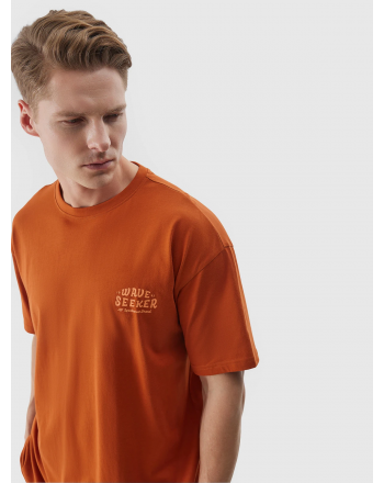 Men's oversize T-shirt with 4F print 4F - 2 buty zapaśnicze ubrania kostiumy