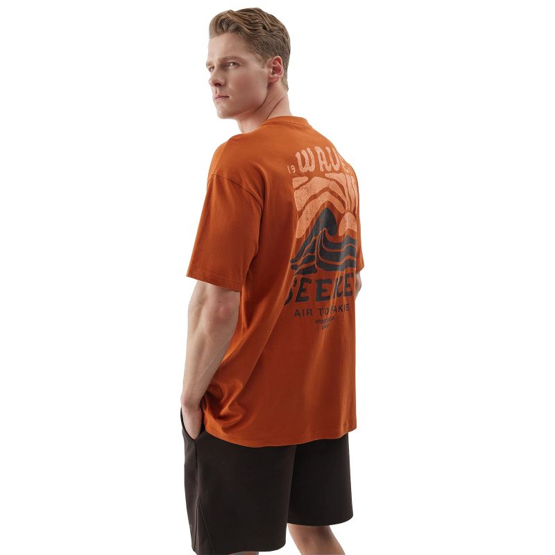 Men's oversize T-shirt with 4F print 4F - 1 buty zapaśnicze ubrania kostiumy