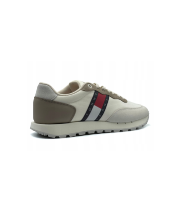 TOMMY JEANS LEATHER RUNNER  - 2 buty zapaśnicze ubrania kostiumy