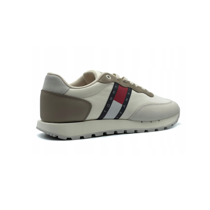 TOMMY JEANS LEATHER RUNNER  - 2 buty zapaśnicze ubrania kostiumy
