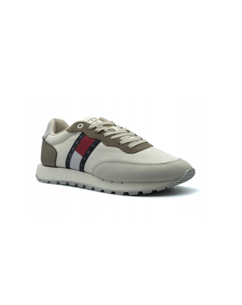 TOMMY JEANS LEATHER RUNNER  - 4 buty zapaśnicze ubrania kostiumy