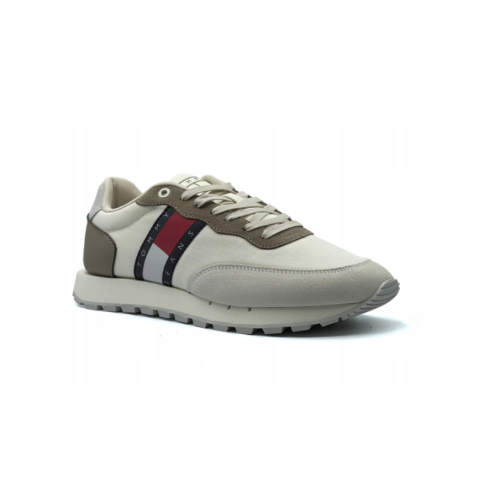 TOMMY JEANS LEATHER RUNNER  - 4 buty zapaśnicze ubrania kostiumy