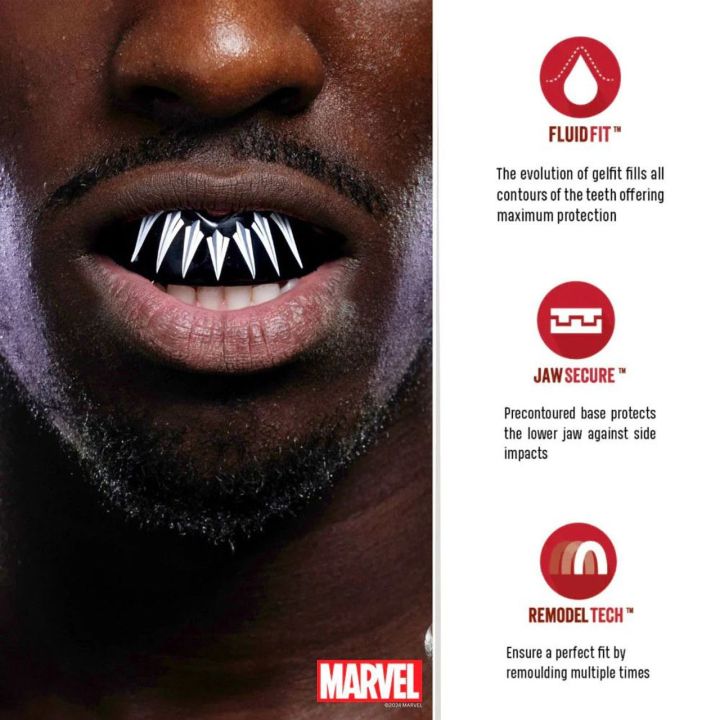 SAFEJAWZ MARVEL BLACK PANTHER  - 4 buty zapaśnicze ubrania kostiumy