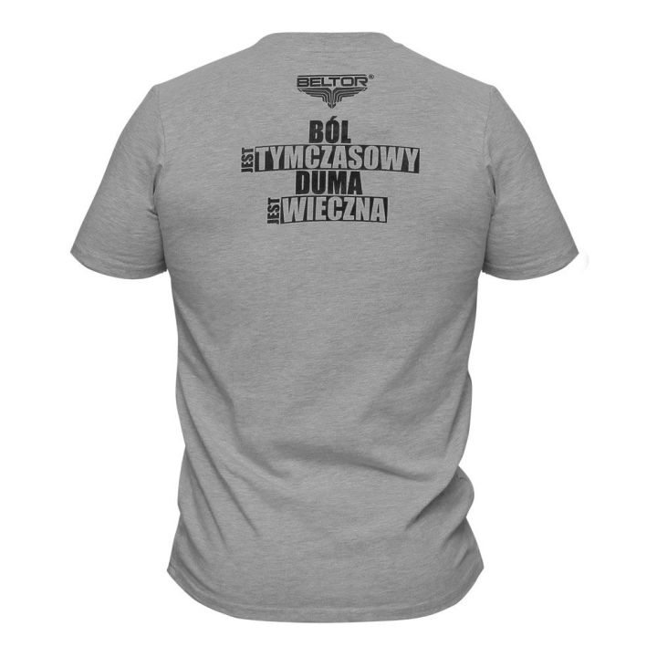T-shirt -Beltor "Ból jest tymczasowy"  - 2 buty zapaśnicze ubrania kostiumy