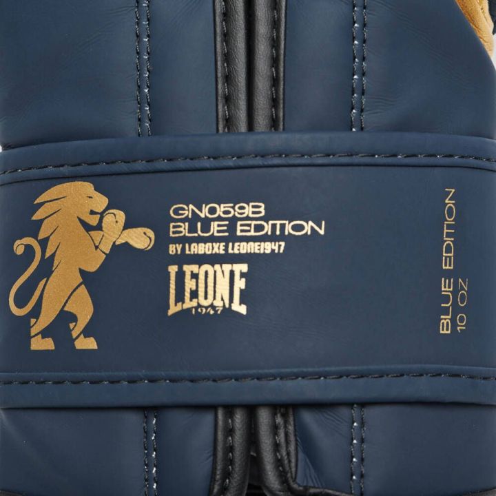 Rękawice bokserskie Leone1947- BLUE EDITION  - 4 buty zapaśnicze ubrania kostiumy