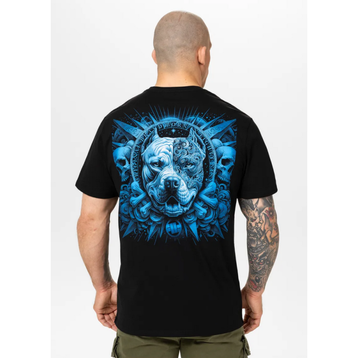 Koszulka męska - PITBULL WORLD CZARNA PIT BULL WEST COAST - 4 buty zapaśnicze ubrania kostiumy
