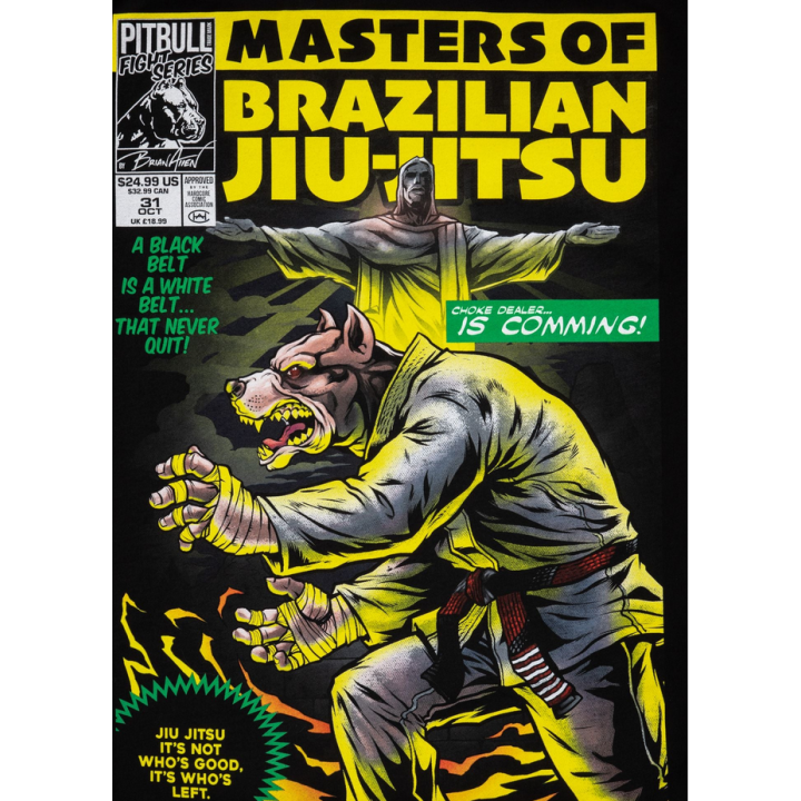 Pit Bull Men's T-shirt |  MASTERS OF BJJ PIT BULL WEST COAST - 5 buty zapaśnicze ubrania kostiumy