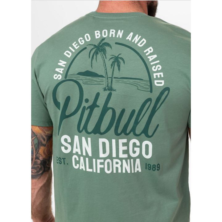 Koszulka męska SAN DIEGO BORN PIT BULL  - 4 buty zapaśnicze ubrania kostiumy