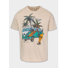 Men's Washed Raw Denim T-Shirt OPEN BEACH PIT BULL WEST COAST - 1 buty zapaśnicze ubrania kostiumy