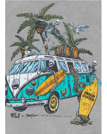 Koszulka męska Denim Washed Raw OPEN BEACH PIT BULL WEST COAST - 4 buty zapaśnicze ubrania kostiumy