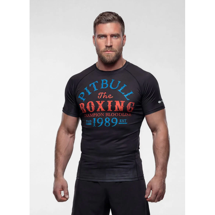 RASHGUARD SHORTSLEEVE CHAMPION BLOODLINE BLACK | F.H.Jarex-Wrestling