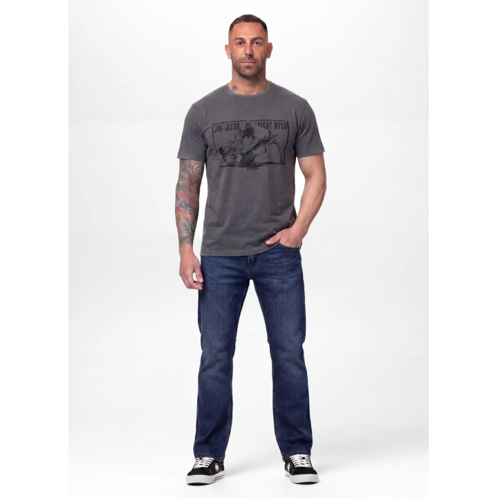 Koszulka Washed JIU-JITSU FIGHT DVSN PIT BULL | F.H.Jarex-Wrestling