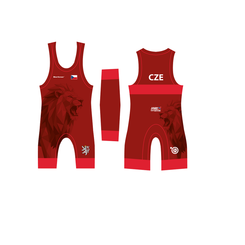 Męski kostium zapaśniczy reprezentacyjny CZECHY